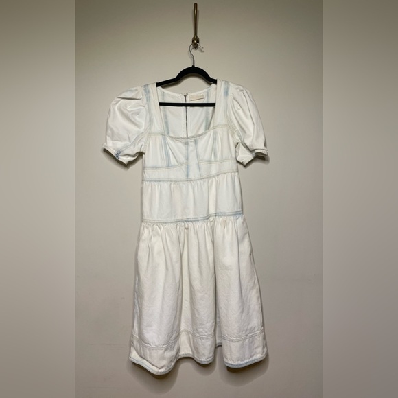 Ulla Johnson Ames Denim Dress Whitewash - Picture 4 of 8